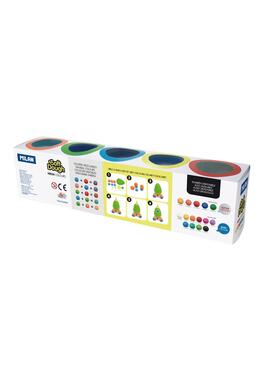 Copertă produs Plastilină ușoară Milan, 5 borcane x 142g, Neon Soft Dough