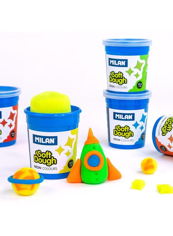 Copertă produs Plastilină ușoară Milan, 5 borcane x 142g, Neon Soft Dough - gallery big 5