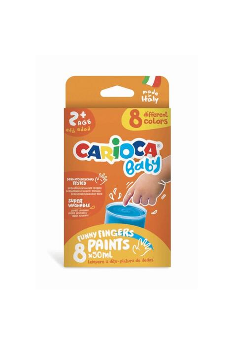 Copertă produs Acuarele Carioca Baby Finger Paint, 8 borcane x 50ml