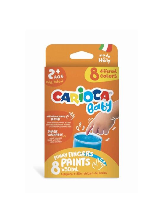 Copertă produs Acuarele Carioca Baby Finger Paint, 8 borcane x 50ml - gallery big 1
