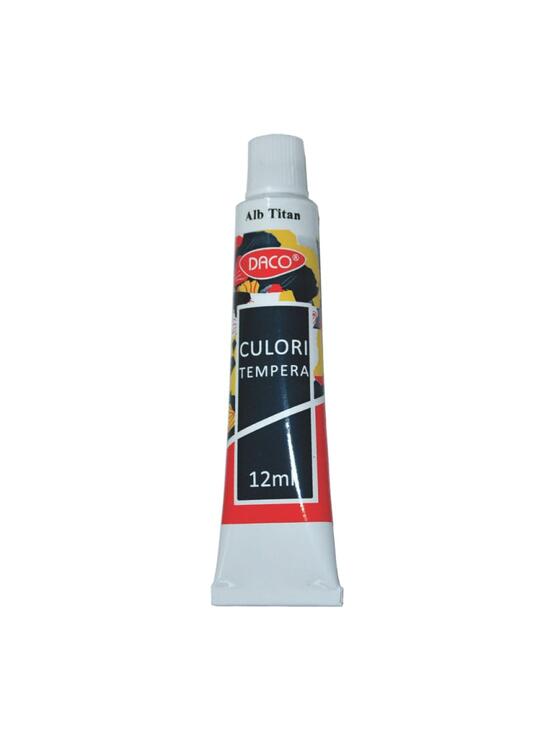 Copertă produs Culori tempera DACO, alb titan, 12 ml  - CU112W - gallery big 1