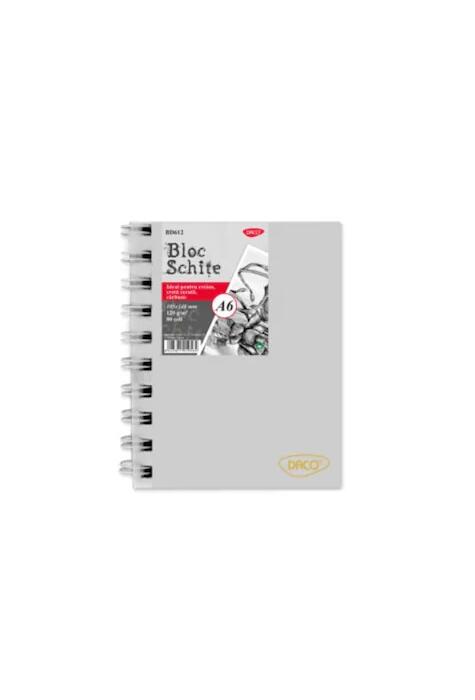 Copertă produs Bloc Schițe DACO A6, 120g, 80 file - BD612
