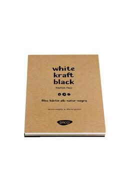 Copertă produs Bloc alb-natur-negru DACO, A4 160g 30 file - BD403