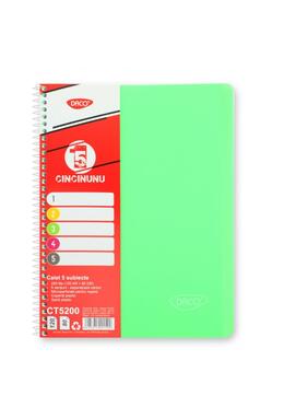 Copertă produs Caiet universal DACO 5 Subiecte A4, 200 file, 70g, spiră eminent - CT5200