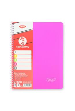 Copertă produs Caiet universal DACO 5 Subiecte A4, 200 file, 70g, spiră eminent - CT5200