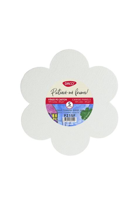 Copertă produs Set p&acirc;nză pictură pe carton DACO, 5 file, floare