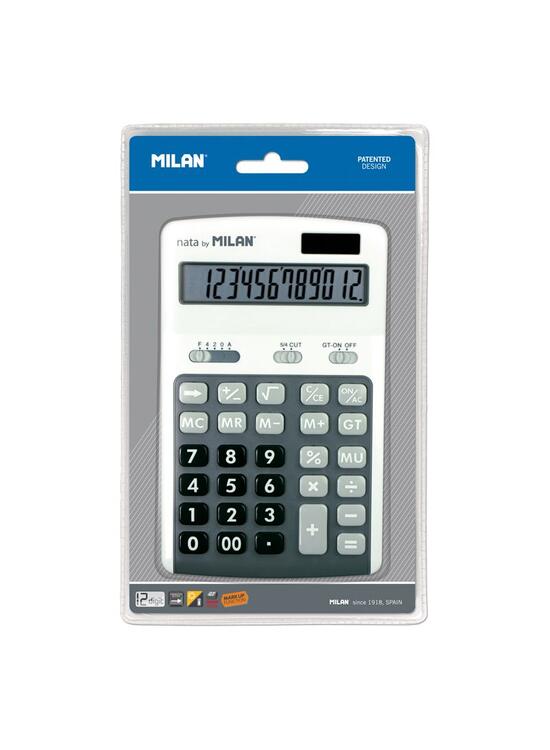 Copertă produs Calculator de birou Milan,12 cifre, gri - gallery big 1