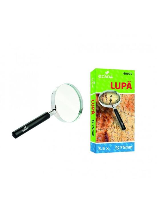 Copertă produs Lupă cu ramă metal ECADA, 75 mm, mărire 3.5X - gallery big 1