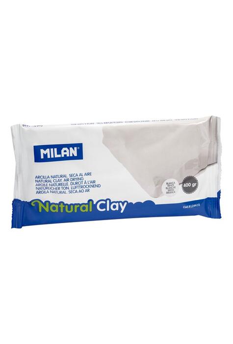 Copertă produs Lut natural pentru modelaj Milan, alb, 400g