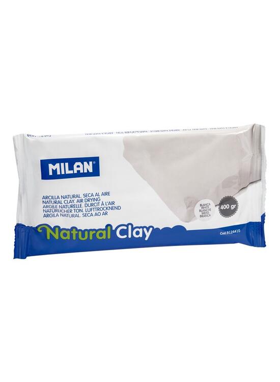 Copertă produs Lut natural pentru modelaj Milan, alb, 400g - gallery big 1