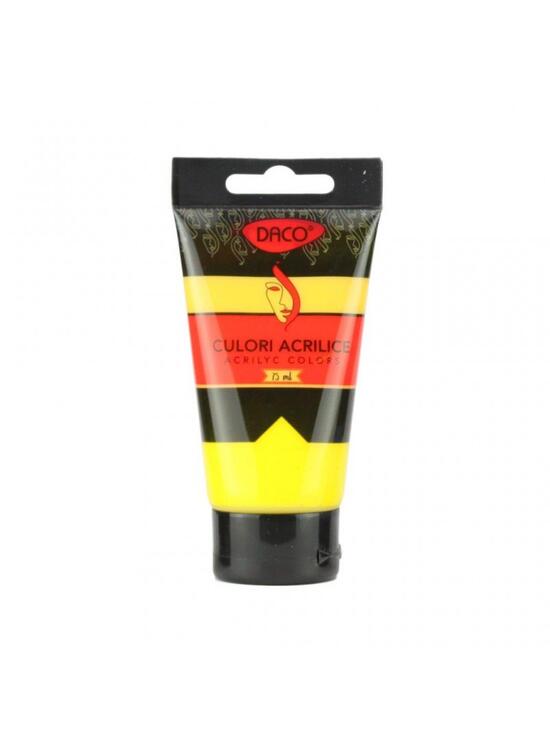 Copertă produs Culori acril 75 ml DACO, galben mediu - gallery big 1
