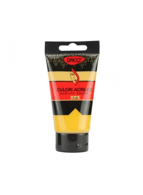 Copertă produs Culori acril 75 ml DACO, galben ocru - gallery big 1