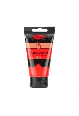 Copertă produs Culori acril 75 ml DACO, roșu scarlet