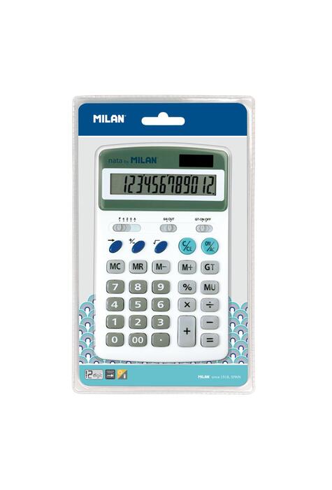 Copertă produs Calculator de birou Milan, 12 cifre, alb