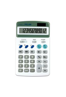 Copertă produs Calculator de birou Milan, 12 cifre, alb