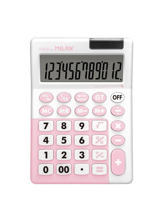 Copertă produs Calculator de birou antibacterian Milan +, 12 cifre, alb-turcoaz / alb-roz / alb-gri - gallery big 3
