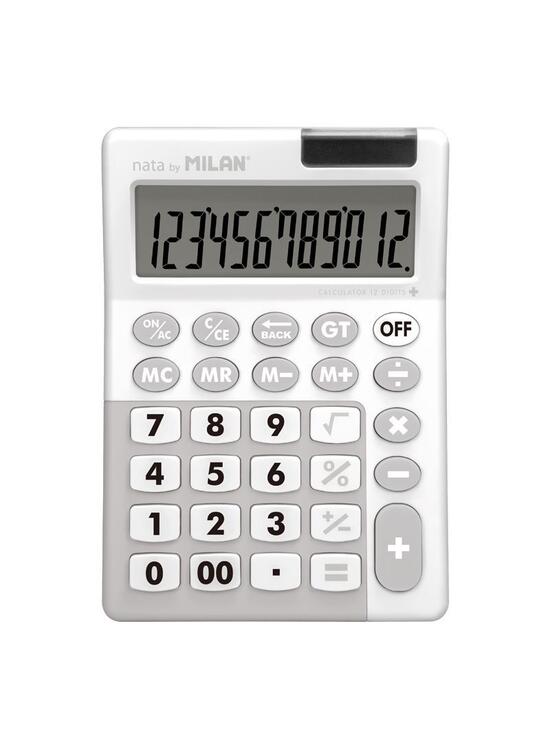 Copertă produs Calculator de birou antibacterian Milan +, 12 cifre, alb-turcoaz / alb-roz / alb-gri - gallery big 4