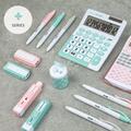 Copertă produs Calculator de birou antibacterian Milan +, 12 cifre, alb-turcoaz / alb-roz / alb-gri - gallery small 