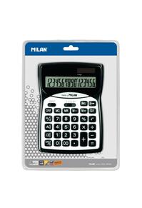 Copertă produs Calculator de birou Milan,16 cifre, alb-negru