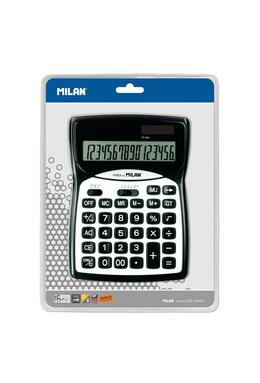 Copertă produs Calculator de birou Milan,16 cifre, alb-negru
