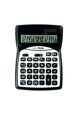 Copertă produs Calculator de birou Milan,16 cifre, alb-negru