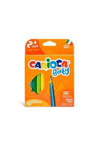 Copertă produs Creioane colorate Carioca Baby Adventurous, 10 culori, formă triunghiulară