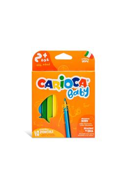 Copertă produs Creioane colorate Carioca Baby Adventurous, 10 culori, formă triunghiulară