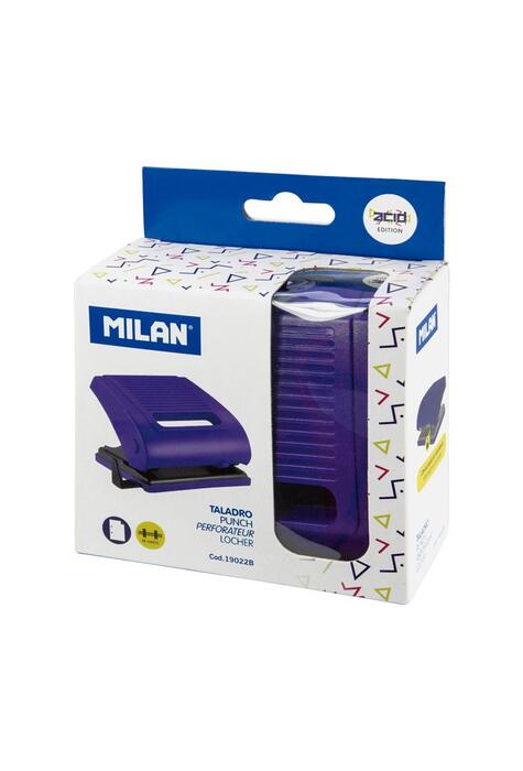 Copertă produs Perforator cu riglă Milan Acid, 15 coli, albastru - 19022B