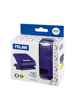 Copertă produs Perforator cu riglă Milan Acid, 15 coli, albastru - 19022B