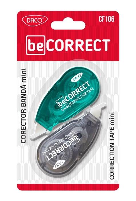 Copertă produs Set mini bandă corectoare DACO beCORRECT, 2 buc