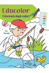 Copertă produs Educolor: La fermă. Colorează dupa coduri