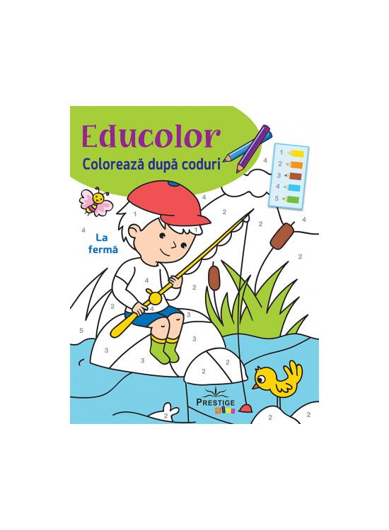 Copertă produs Educolor: La fermă. Colorează dupa coduri - gallery big 1
