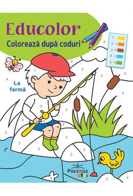 Copertă produs Educolor: La fermă. Colorează dupa coduri