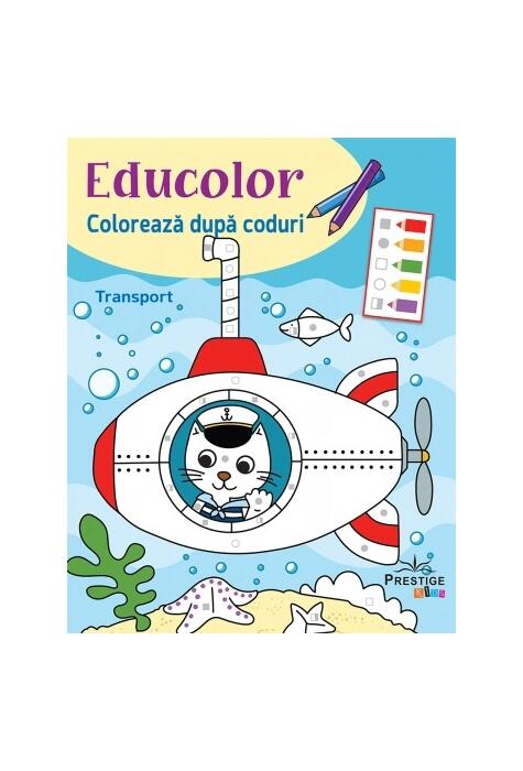 Copertă produs Educolor: Transport. Colorează dupa coduri