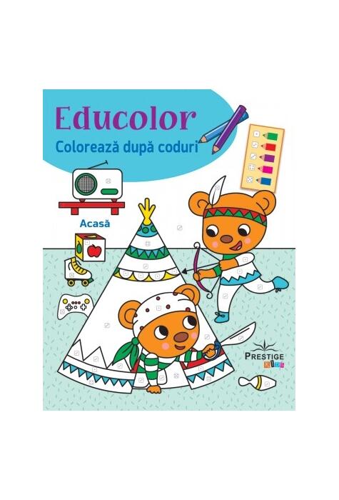 Copertă produs Educolor: Acasă. Colorează dupa coduri