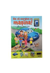 Copertă produs Puzzle Track. Hai să mergem cu mașina! (carte + puzzle magnetic + creioane colorate)