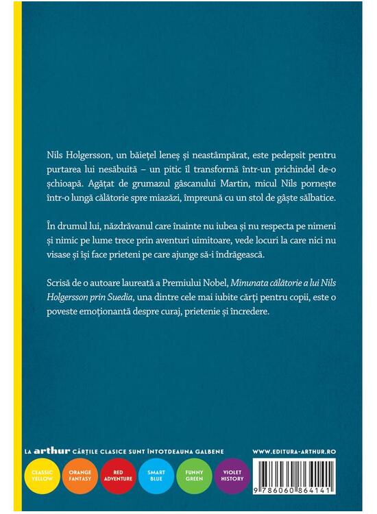 Copertă produs Minunata călătorie a lui Nils Holgersson prin Suedia - PB - gallery big 2
