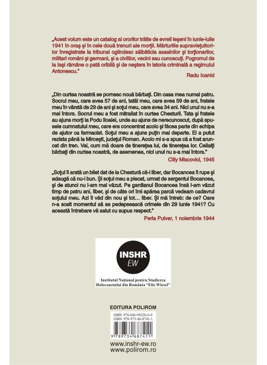 Copertă produs Semnez și răspund &icirc;n fața legii! Declaraţii şi mărturii ale supravieţuitorilor Pogromului de la Iaşi &icirc;n anchetele judiciare postbelice (1944-1948) - gallery big 2