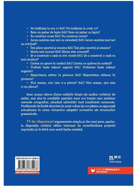 Copertă produs Gramatică normativă. 77 de &icirc;ntrebări. 77 de răspunsuri - Ediția a VIII-a - gallery big 2
