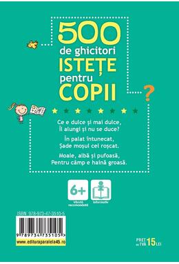 Copertă produs 500 de ghicitori istețe pentru copii
