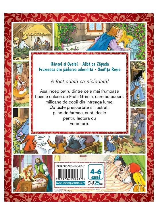 Copertă produs Prima mea carte de povești: H&auml;nsel şi Gretel, Albă ca Zăpada, Scufiţa Roşie, Frumoasa din pădurea adormită - gallery big 2