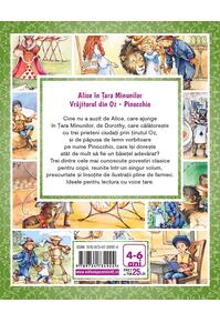 Copertă produs Prima mea carte de povești: Alice în Țara Minunilor, Vrăjitorul din Oz, Pinocchio