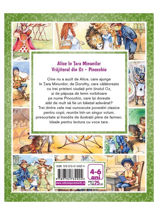 Copertă produs Prima mea carte de povești: Alice în Țara Minunilor, Vrăjitorul din Oz, Pinocchio - gallery big 2
