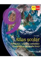 Imagine produs Atlas școlar. Clasa a IX-a. Păm&acirc;ntul - planeta oamenilor. Elemente de geografie fizică