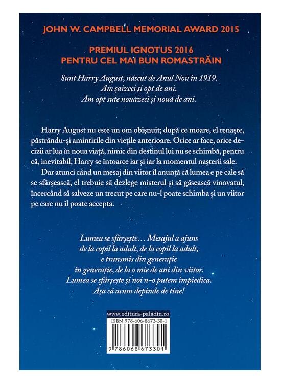 Copertă produs Primele cincisprezece vieți ale lui Harry August - gallery big 2