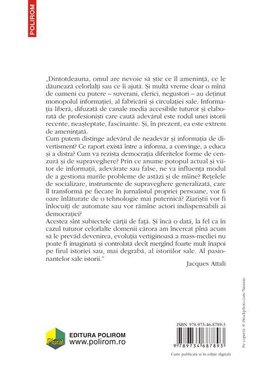 Copertă produs Istoriile mass-mediei. De la semnalele cu fum la rețelele de socializare și dincolo de ele - gallery big 2