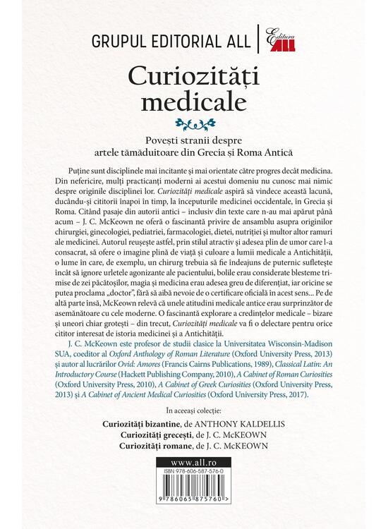 Copertă produs Curiozități medicale. Povești stranii despre artele tămăduitoare din Grecia și Roma Antică - gallery big 2