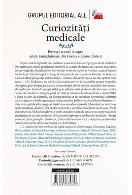 Copertă produs Curiozități medicale. Povești stranii despre artele tămăduitoare din Grecia și Roma Antică