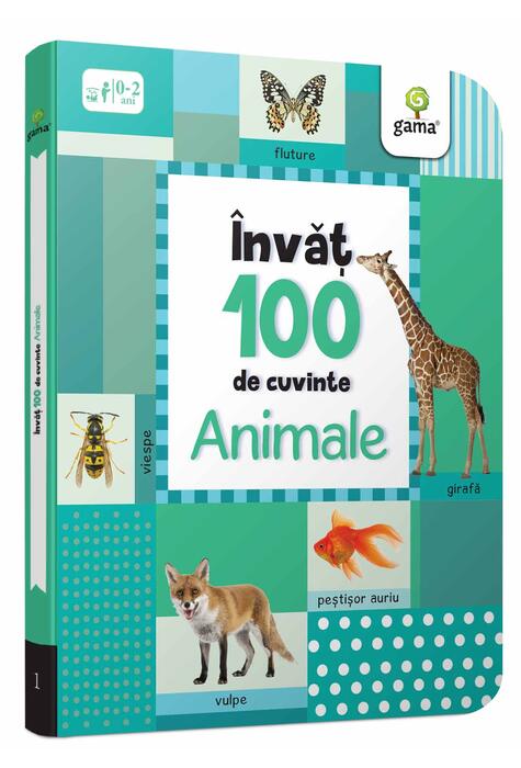 Copertă produs Animale. &Icirc;nvăț 100 de cuvinte (Vol. 1)