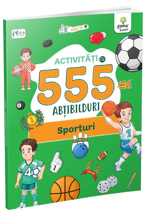Copertă produs Activități cu 555 abțibilduri - Sporturi. Stick it!